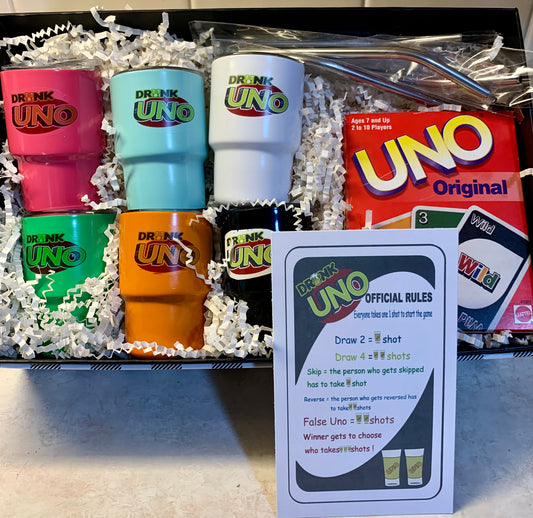 Drunk Uno game. Great for parties or gifts.